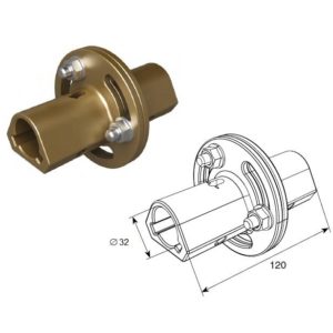 МУФТА СОЕДИНИТЕЛЬНАЯ РЕГУЛИРУЕМАЯ 120 мм ДЛЯ ВАЛА 1,25", 25034K